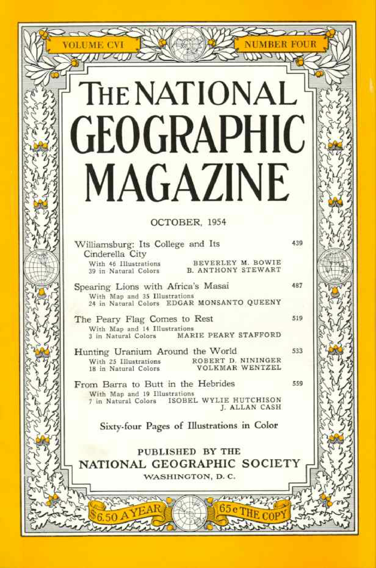 [해외잡지] National Geographic 1954-10 106-4 Oct