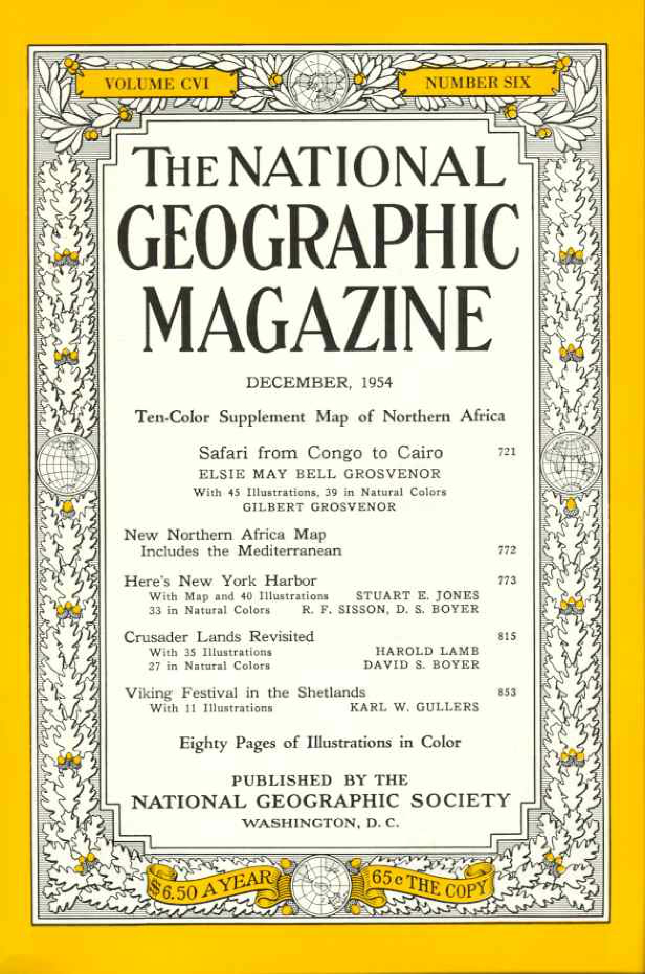 [해외잡지] National Geographic 1954-12 106-6 Dec