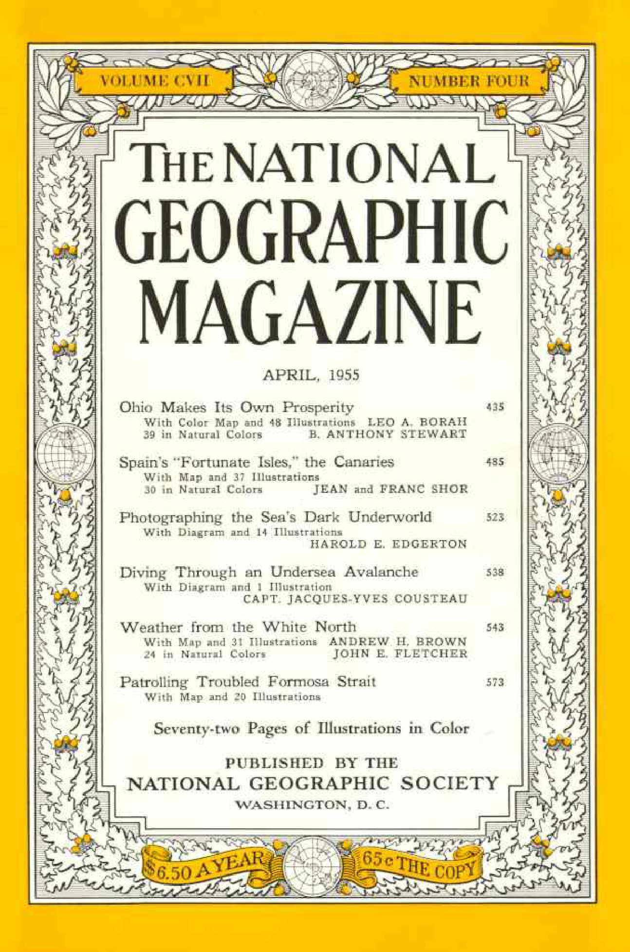 [해외잡지] National Geographic 1955-04 107-4 Apr