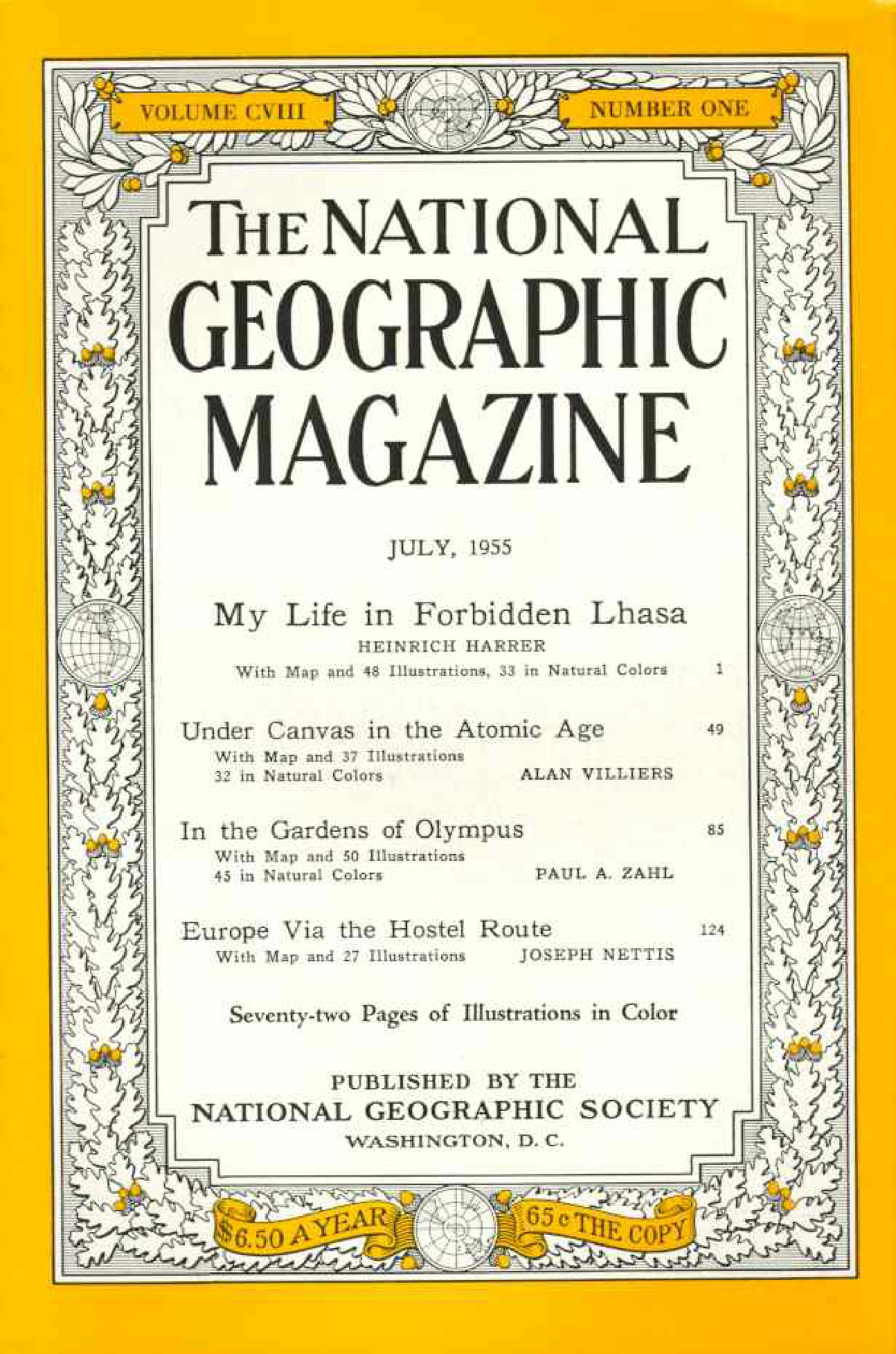 [해외잡지] National Geographic 1955-07 108-1 Jul