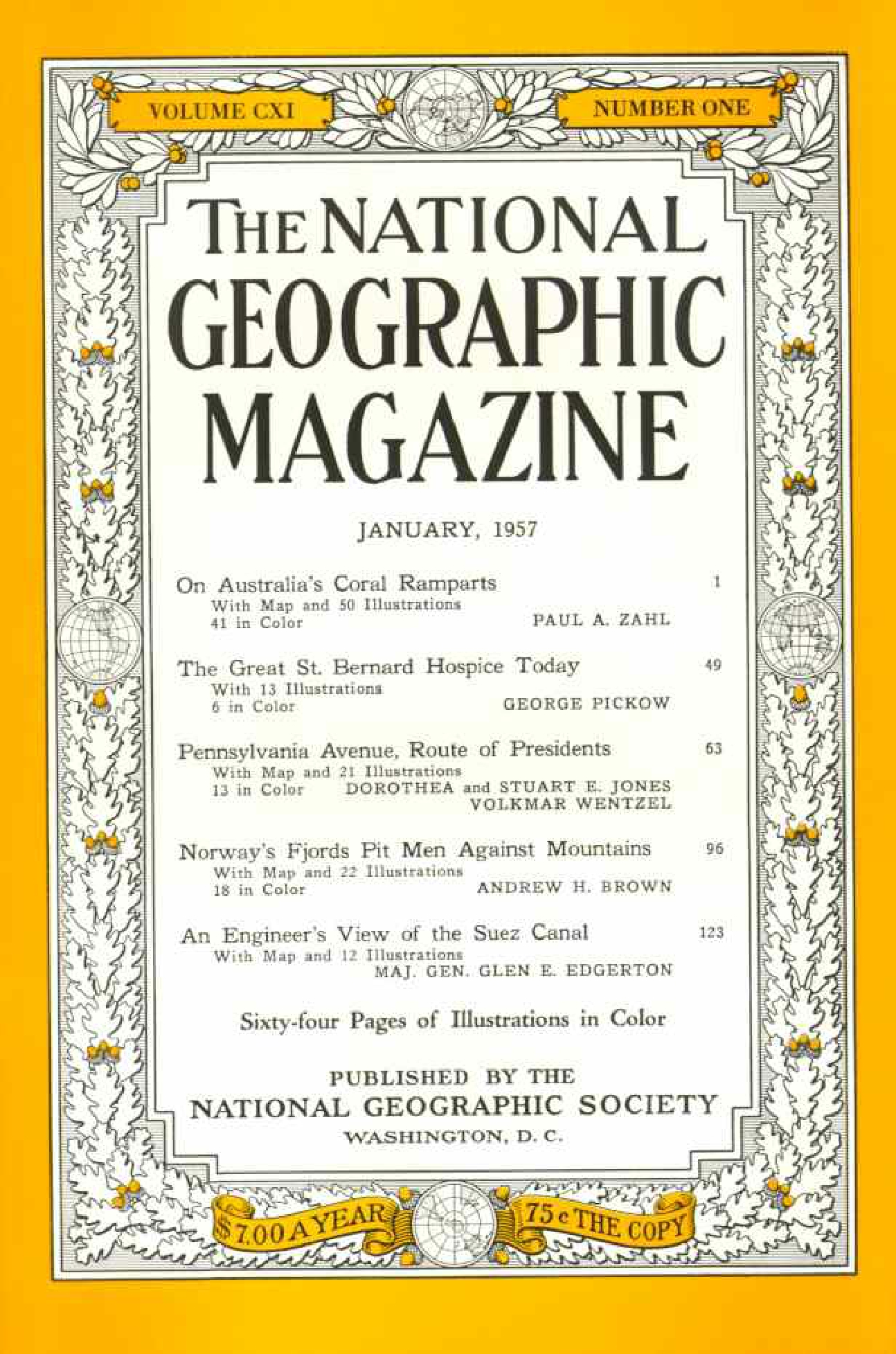 [해외잡지] National Geographic 1957-01 111-1 Jan