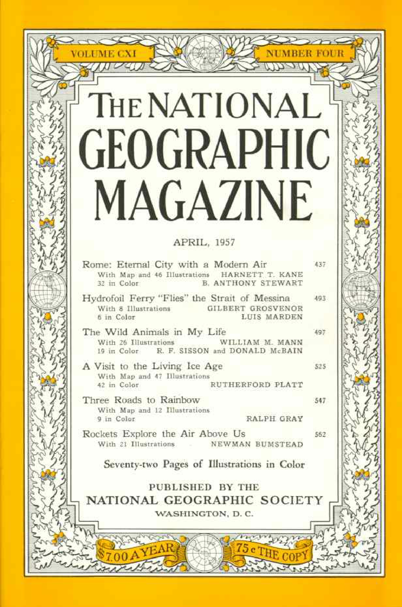 [해외잡지] National Geographic 1957-04 111-4 Apr