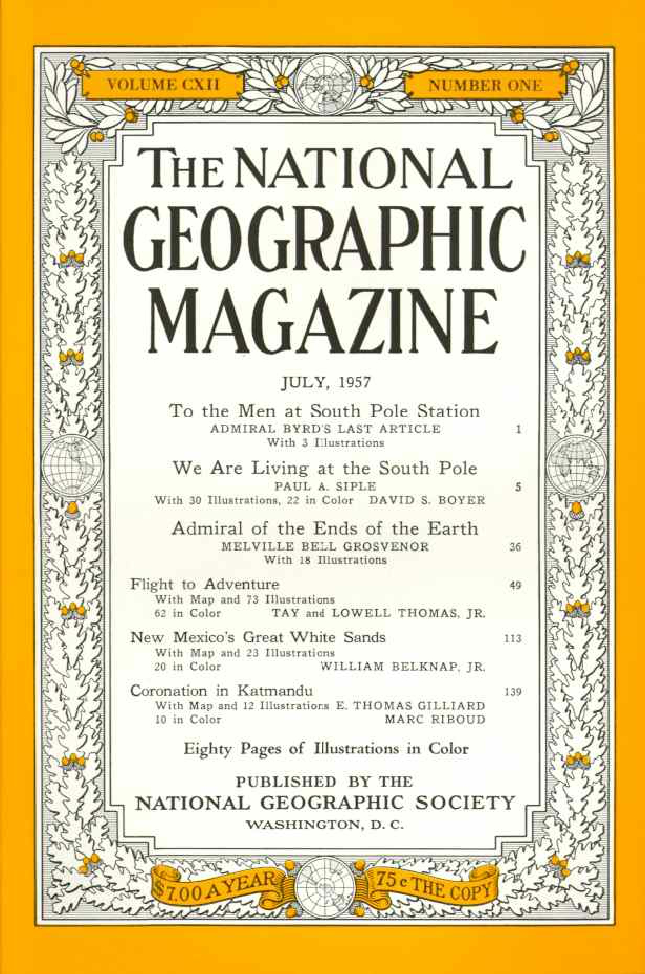 [해외잡지] National Geographic 1957-07 112-1 Jul