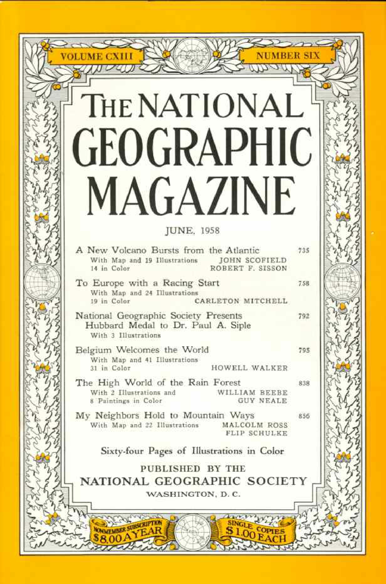[해외잡지] National Geographic 1958-01 113-1 Jan