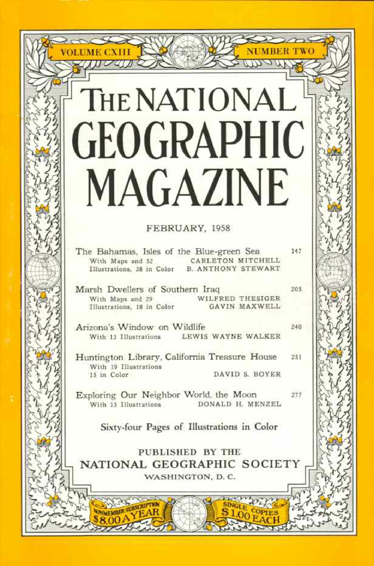 [해외잡지] National Geographic 1958-02 113-2 Feb