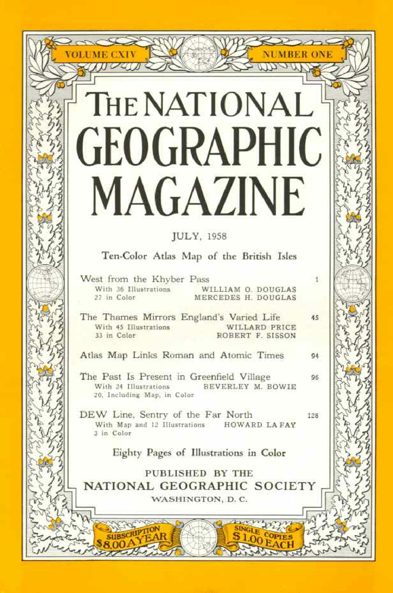[해외잡지] National Geographic 1958-07 114-1 Jul