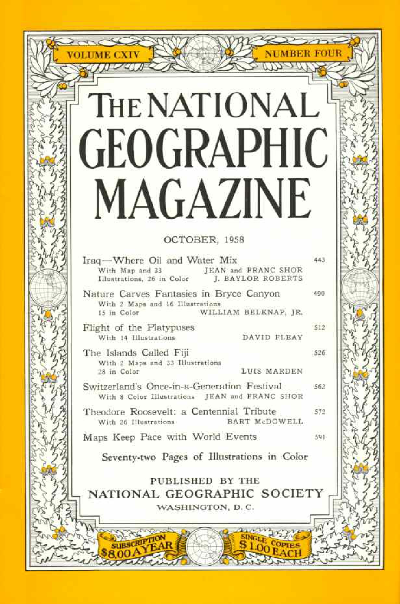 [해외잡지] National Geographic 1958-10 114-4 Oct
