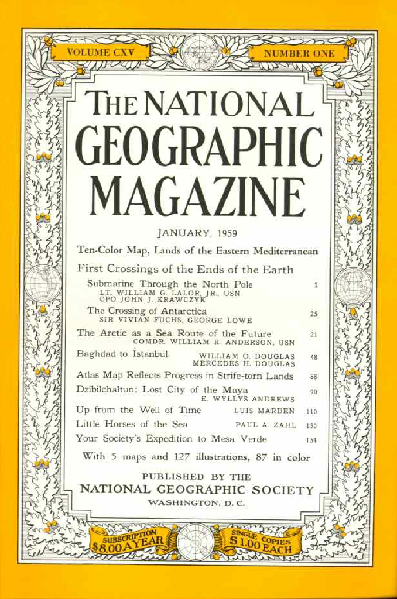 [해외잡지] National Geographic 1959-01 115-1 Jan