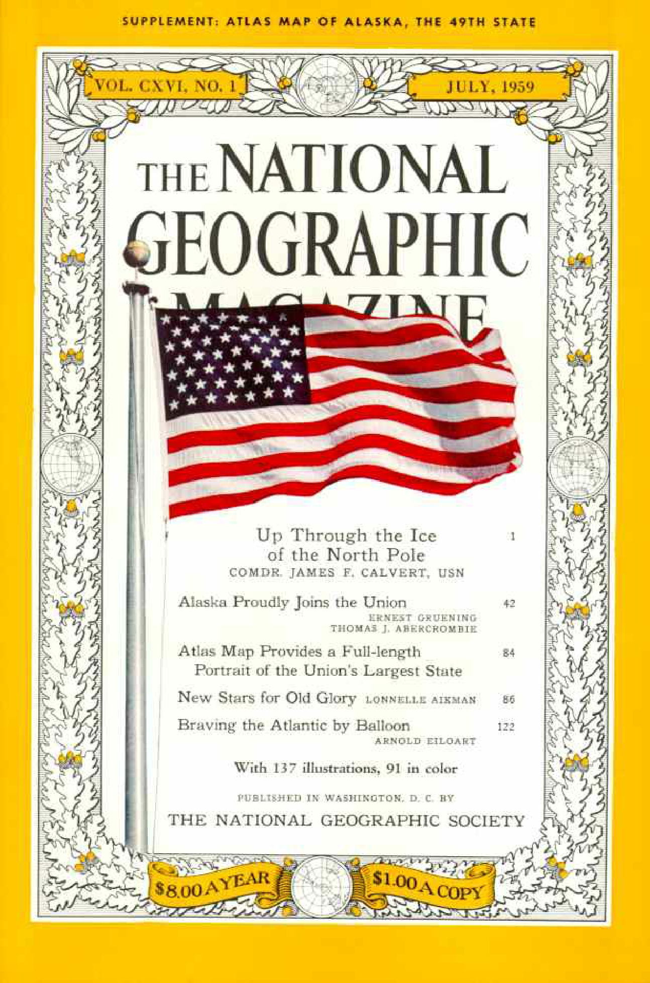 [해외잡지] National Geographic 1959-07 116-1 Jul