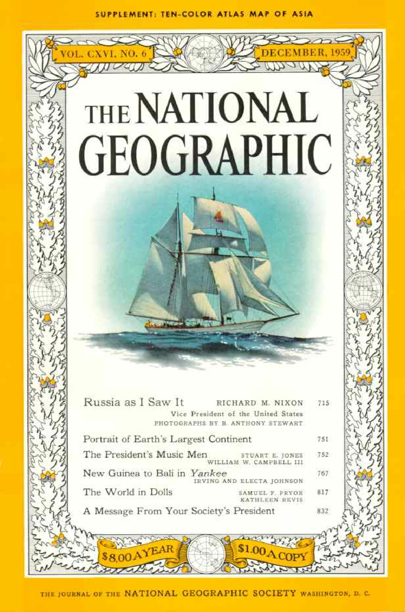 [해외잡지] National Geographic 1959-12 116-6 Dec