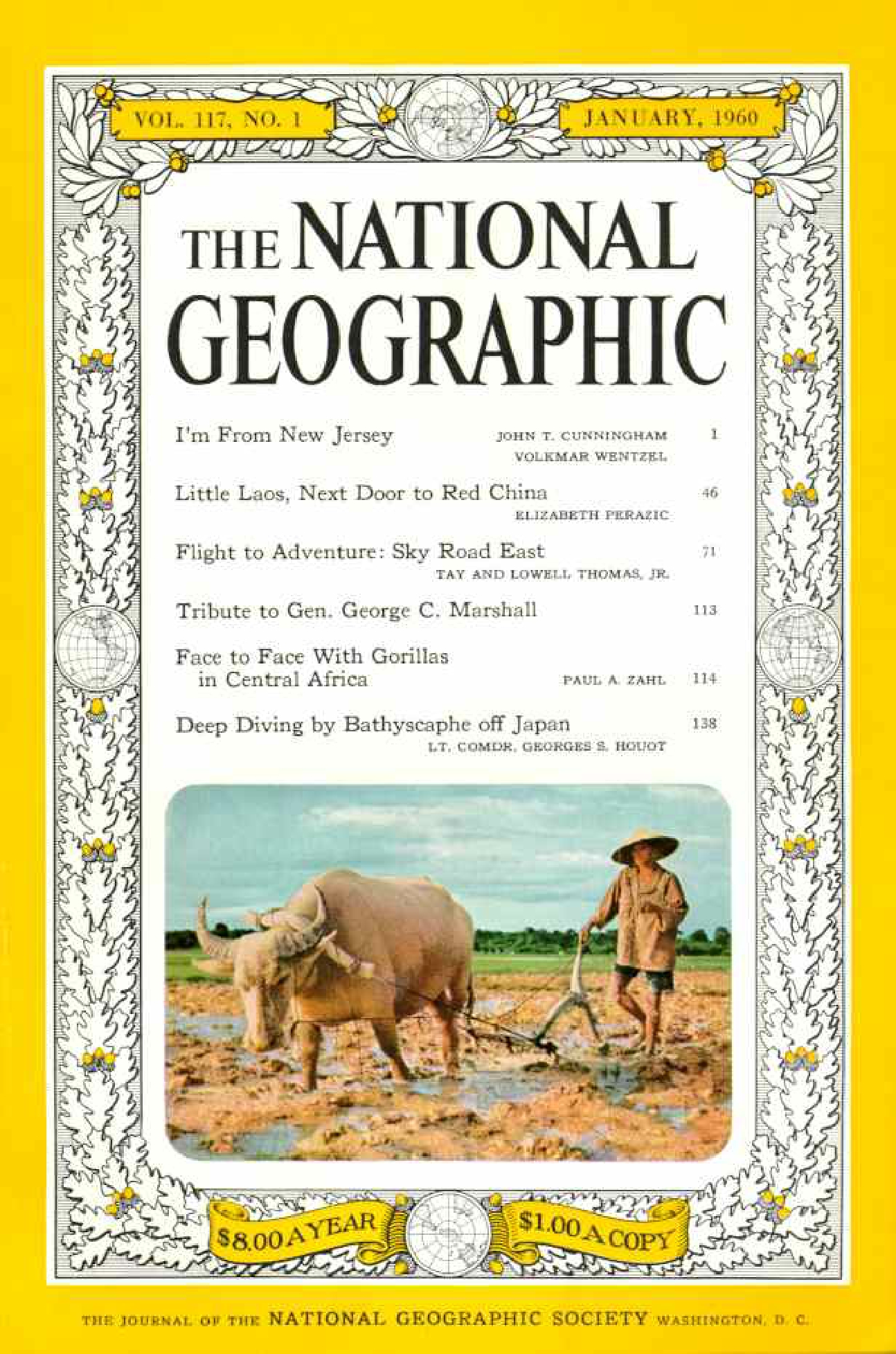 [해외잡지] National Geographic 1960-01 117-1 Jan