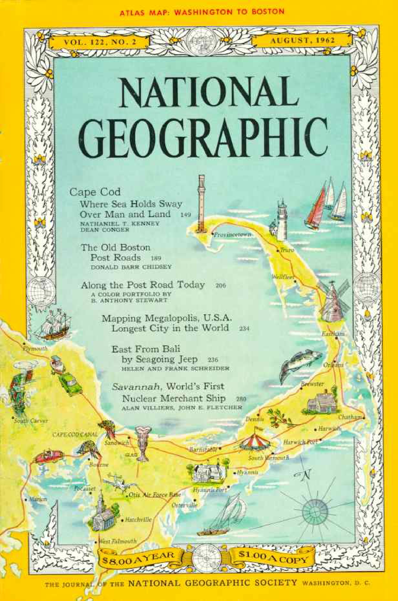 [해외잡지] National Geographic 1962-08 122-2 Aug