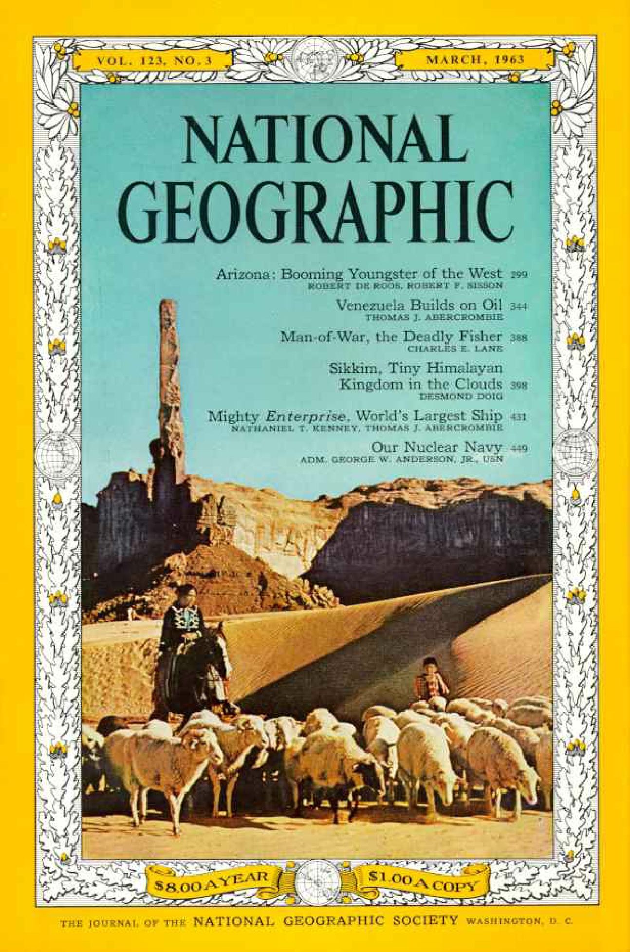 [해외잡지] National Geographic 1963-03 123-3 Mar