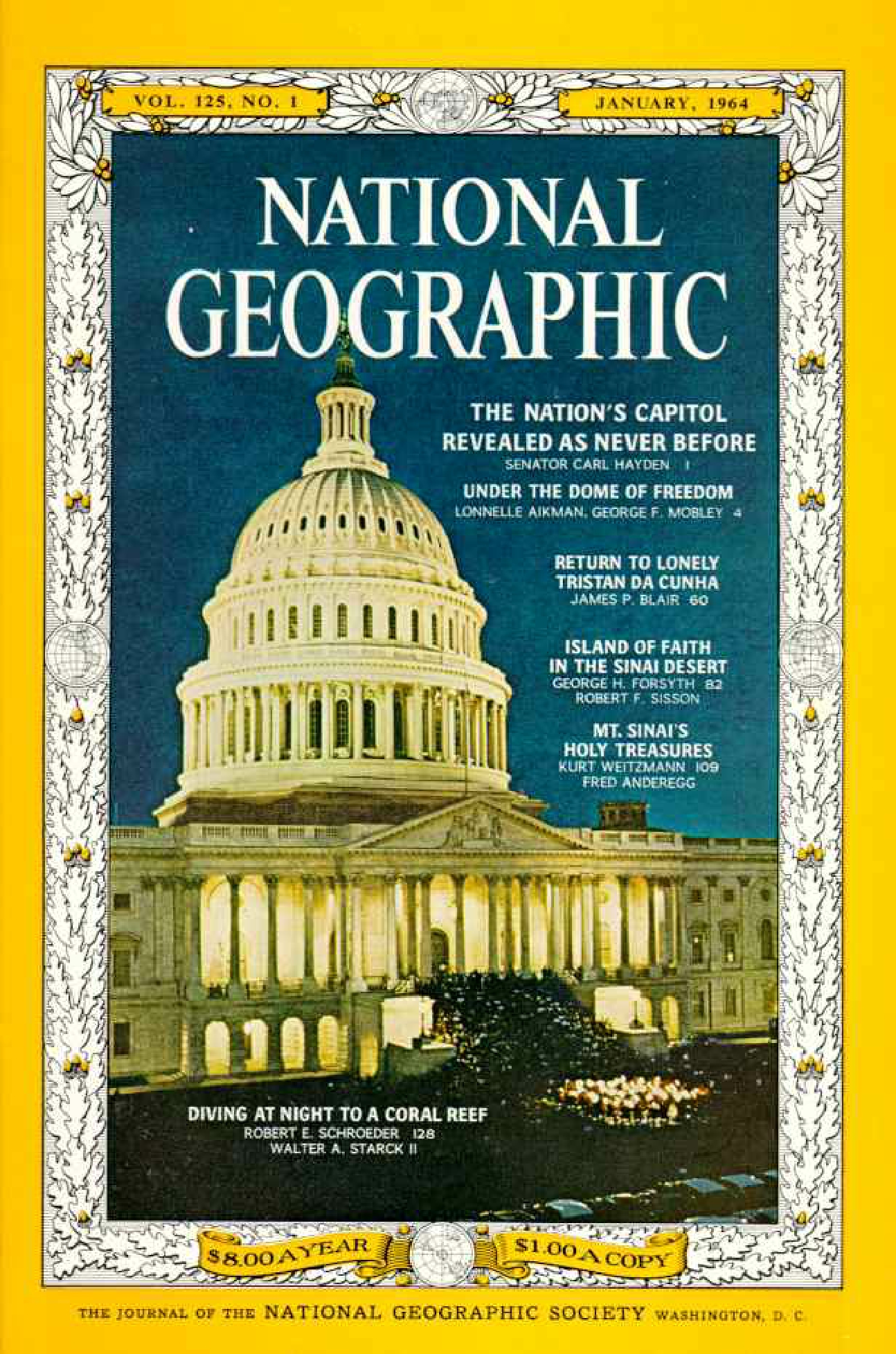 [해외잡지] National Geographic 1964-01 125-1 Jan