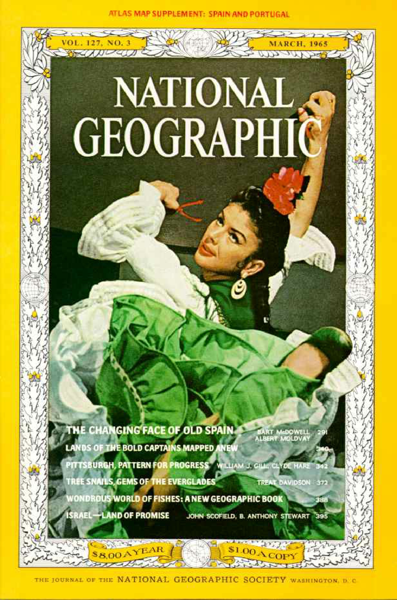 [해외잡지] National Geographic 1965-03 127-3 Mar