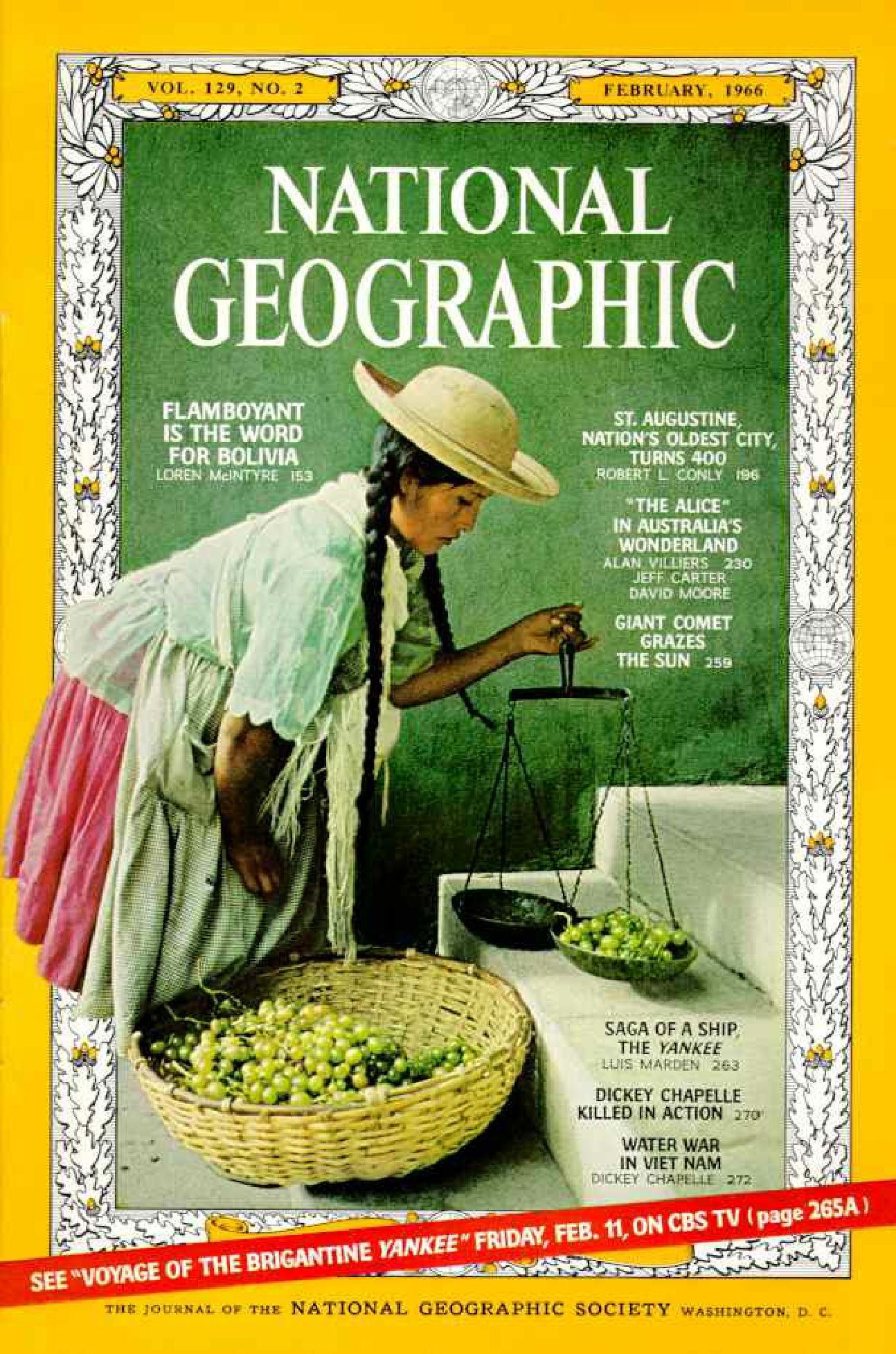 [해외잡지] National Geographic 1966-02 129-2 Feb