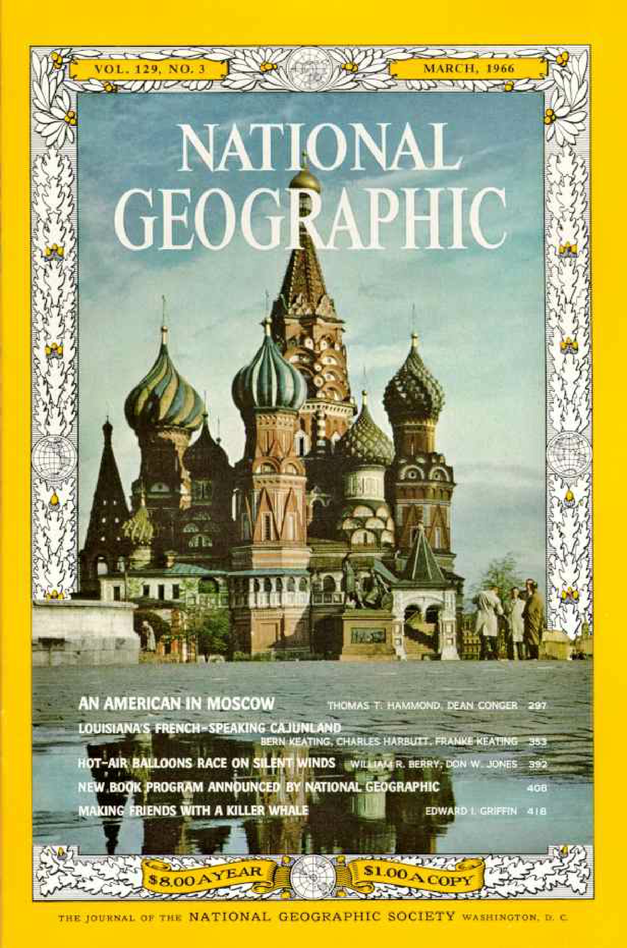 [해외잡지] National Geographic 1966-03 129-3 Mar