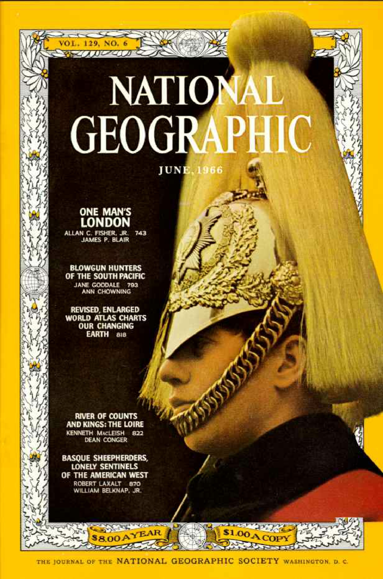 [해외잡지] National Geographic 1966-06 129-6 Jun