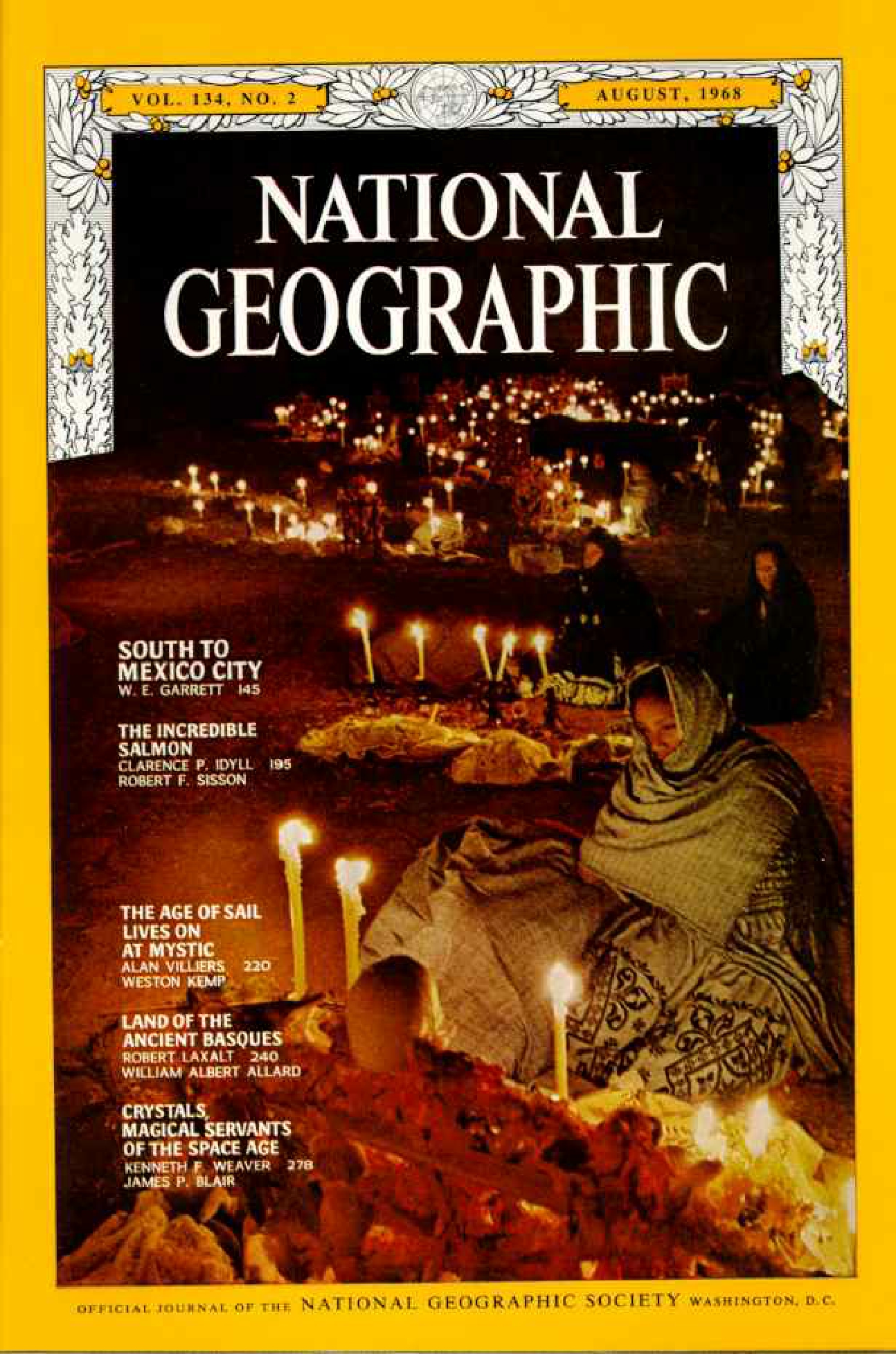 [해외잡지] National Geographic 1968-08 134-2 Aug