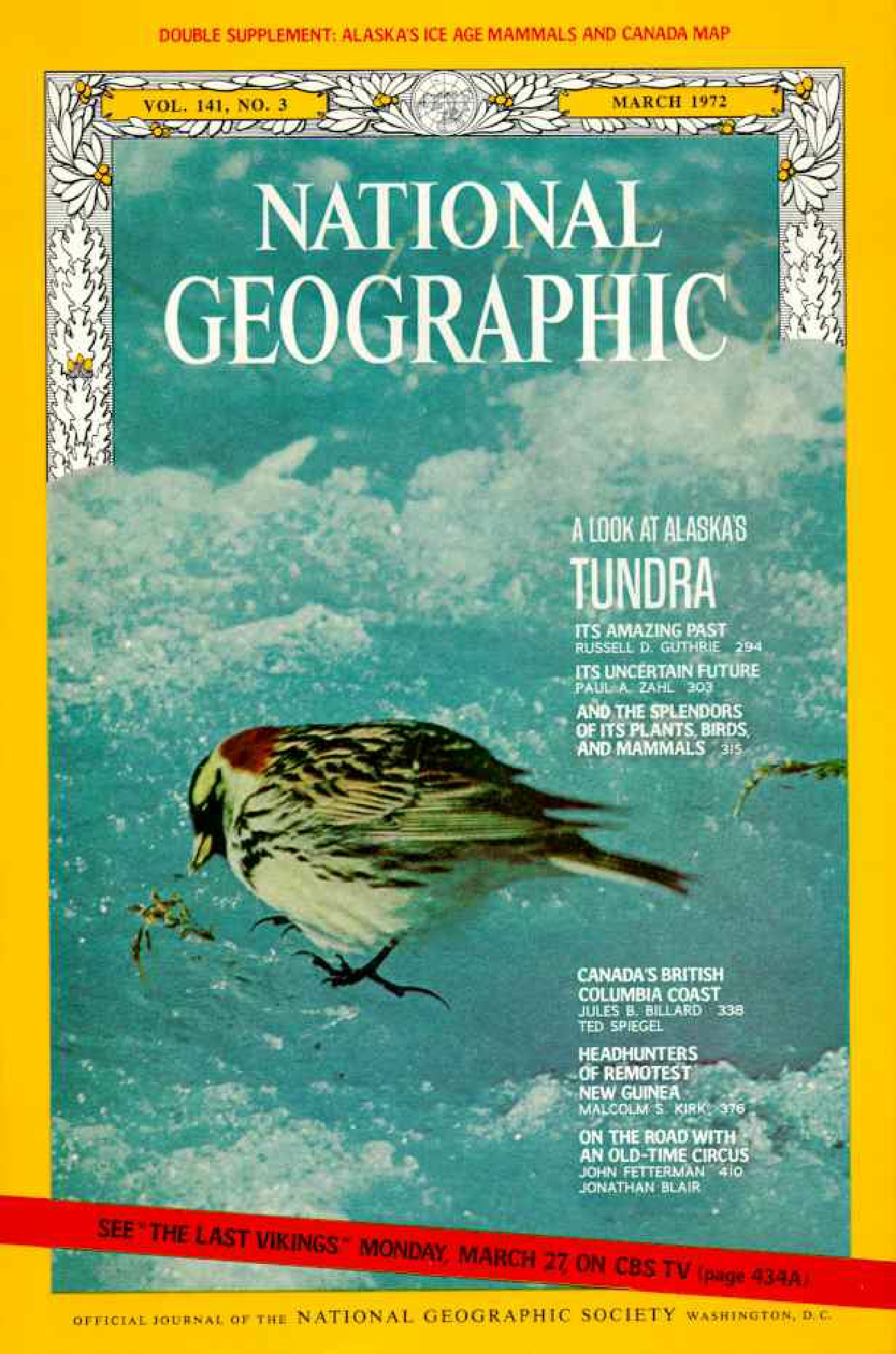 [해외잡지] National Geographic 1972-03 141-3 Mar