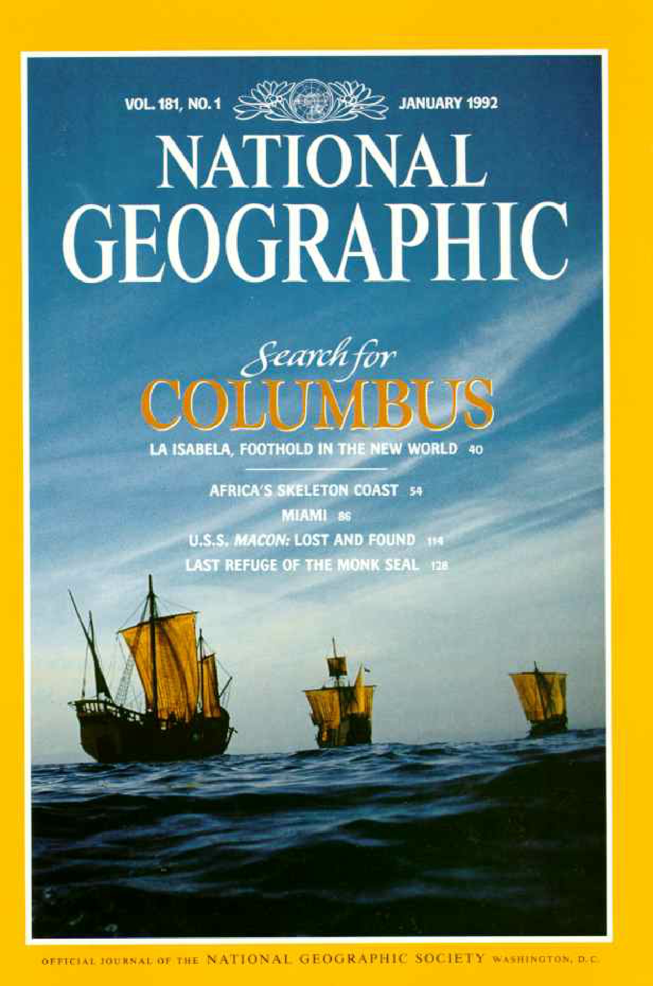 [해외잡지] National Geographic 1992-01 181-1 Jan