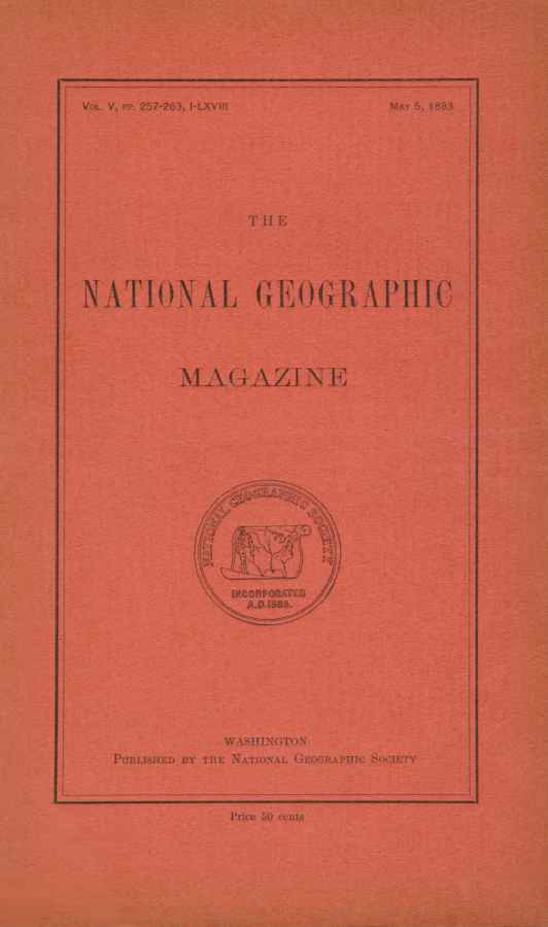 [해외잡지] National Geographic 1893-06 005-6 May