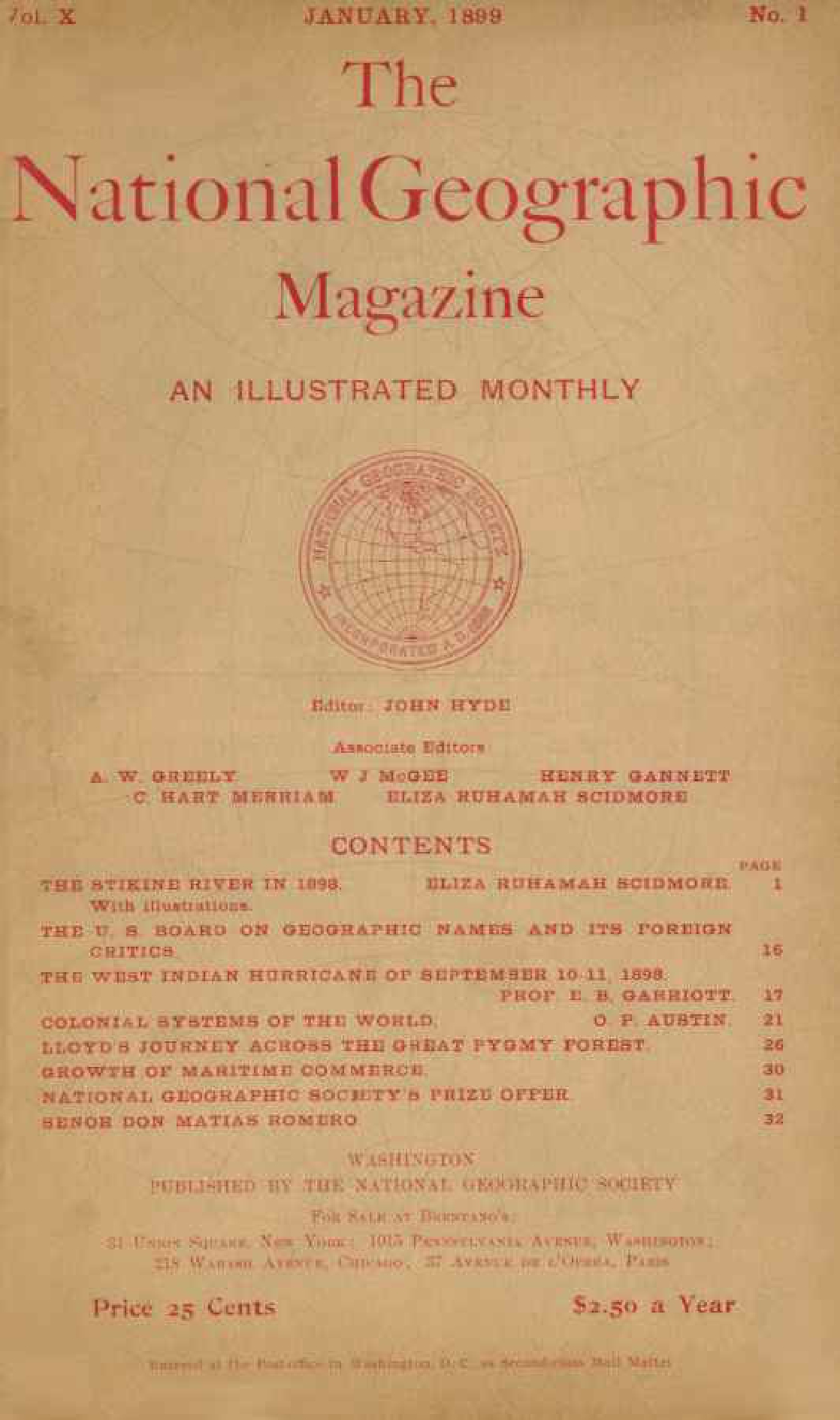 [해외잡지] National Geographic 1899-01 010-01 Jan