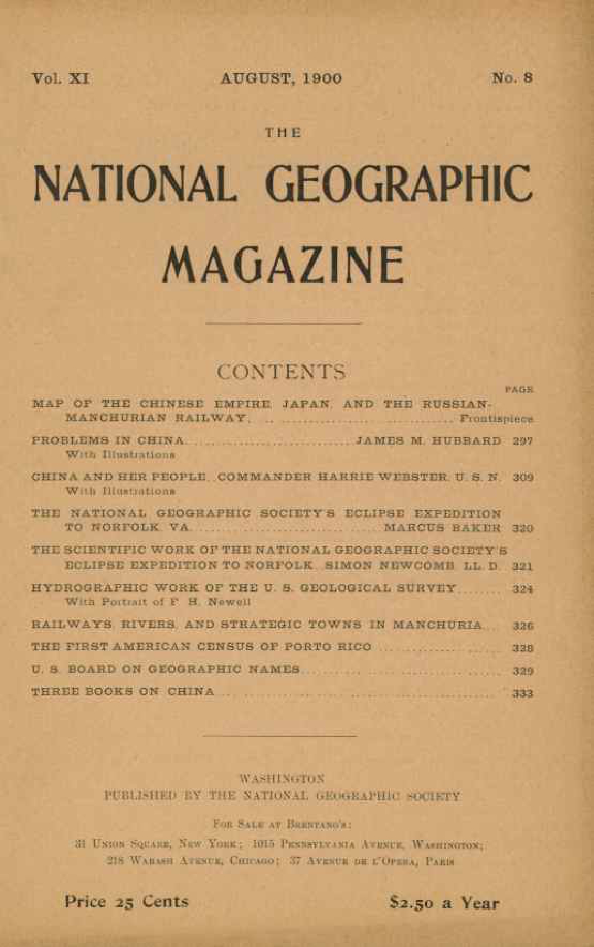 [해외잡지] National Geographic 1900-08 011-08 Aug
