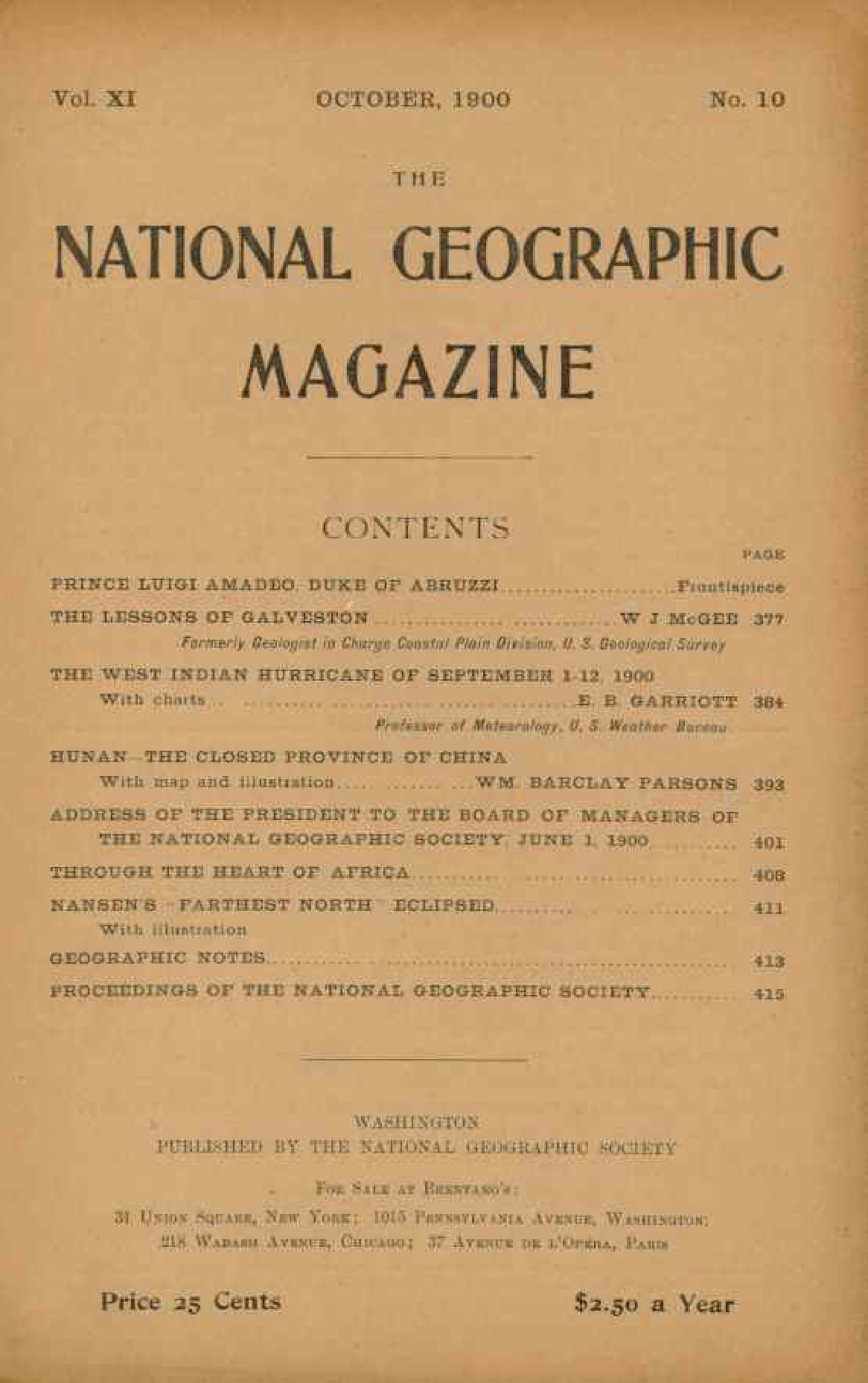 [해외잡지] National Geographic 1900-10 011-10 Oct