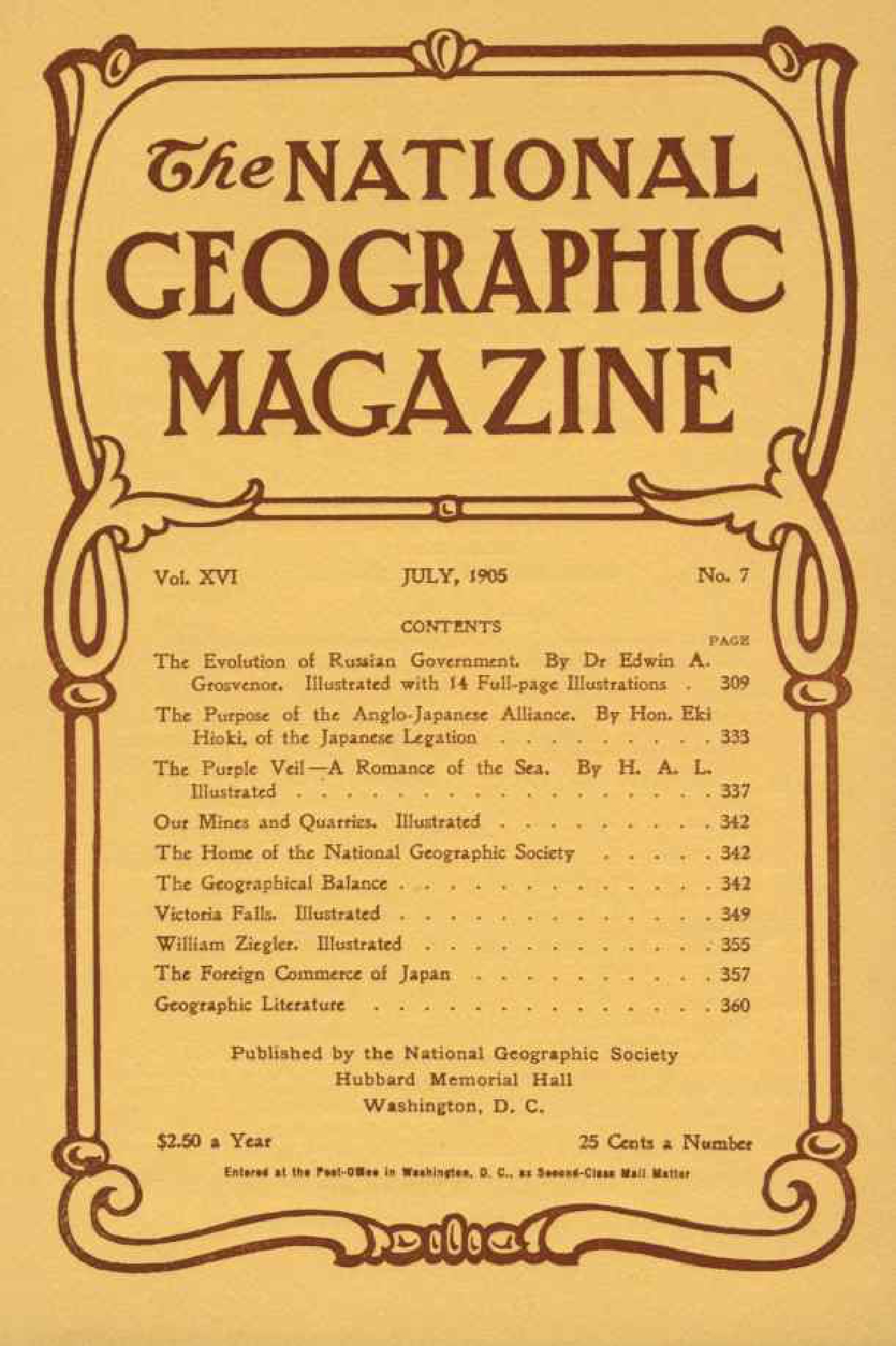 [해외잡지] National Geographic 1905-07 016-07 Jul