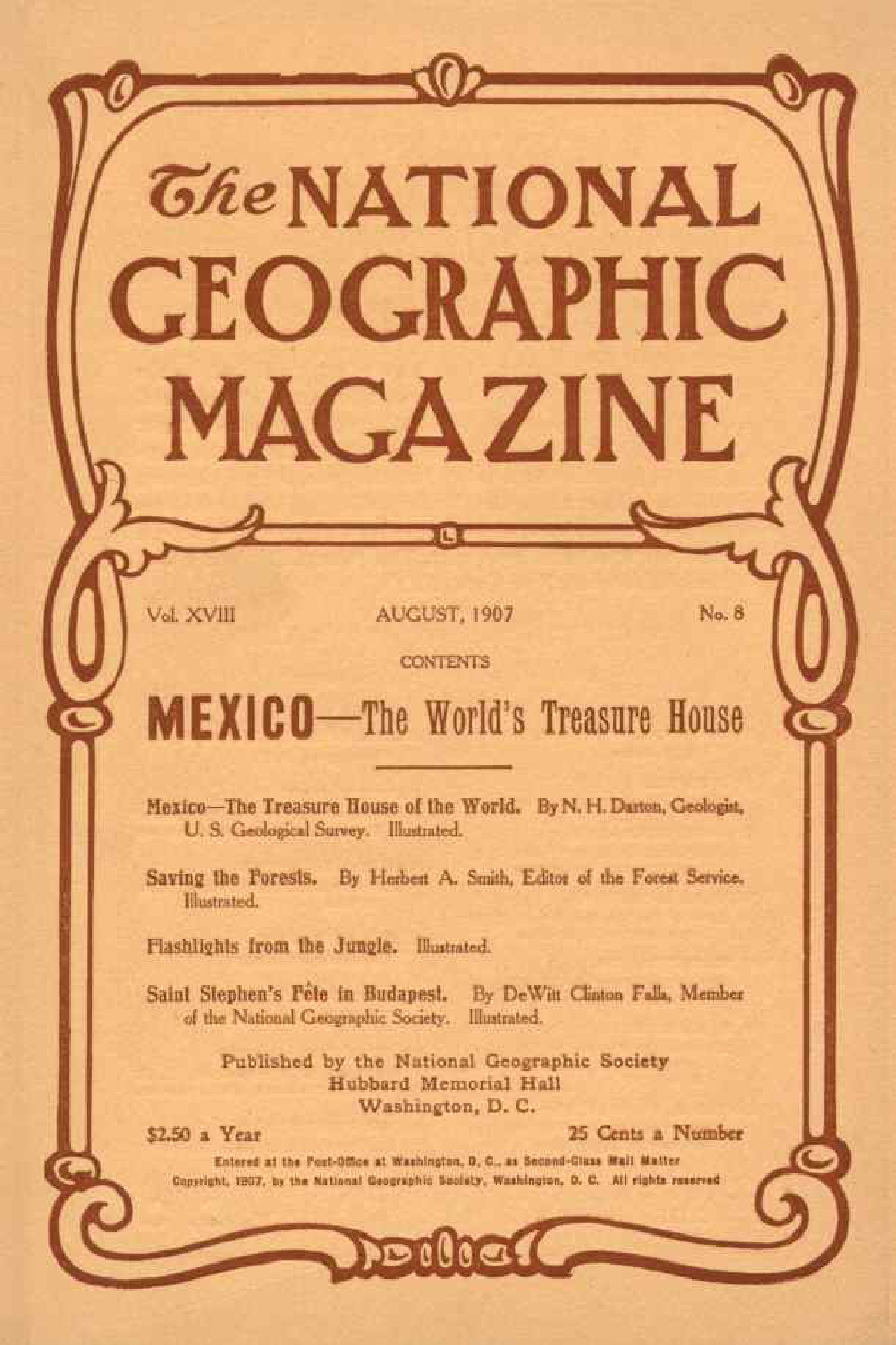 [해외잡지] National Geographic 1907-08 018-08 Aug