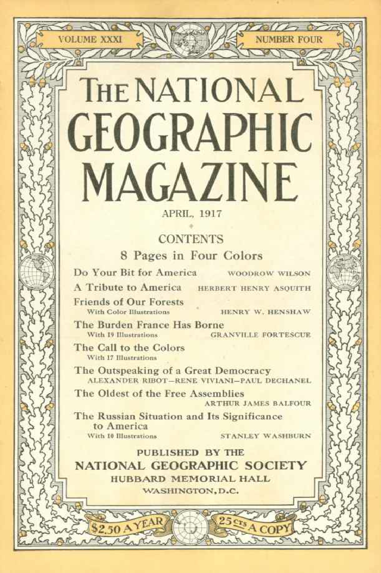[해외잡지] National Geographic 1917-04 031-4 Apr