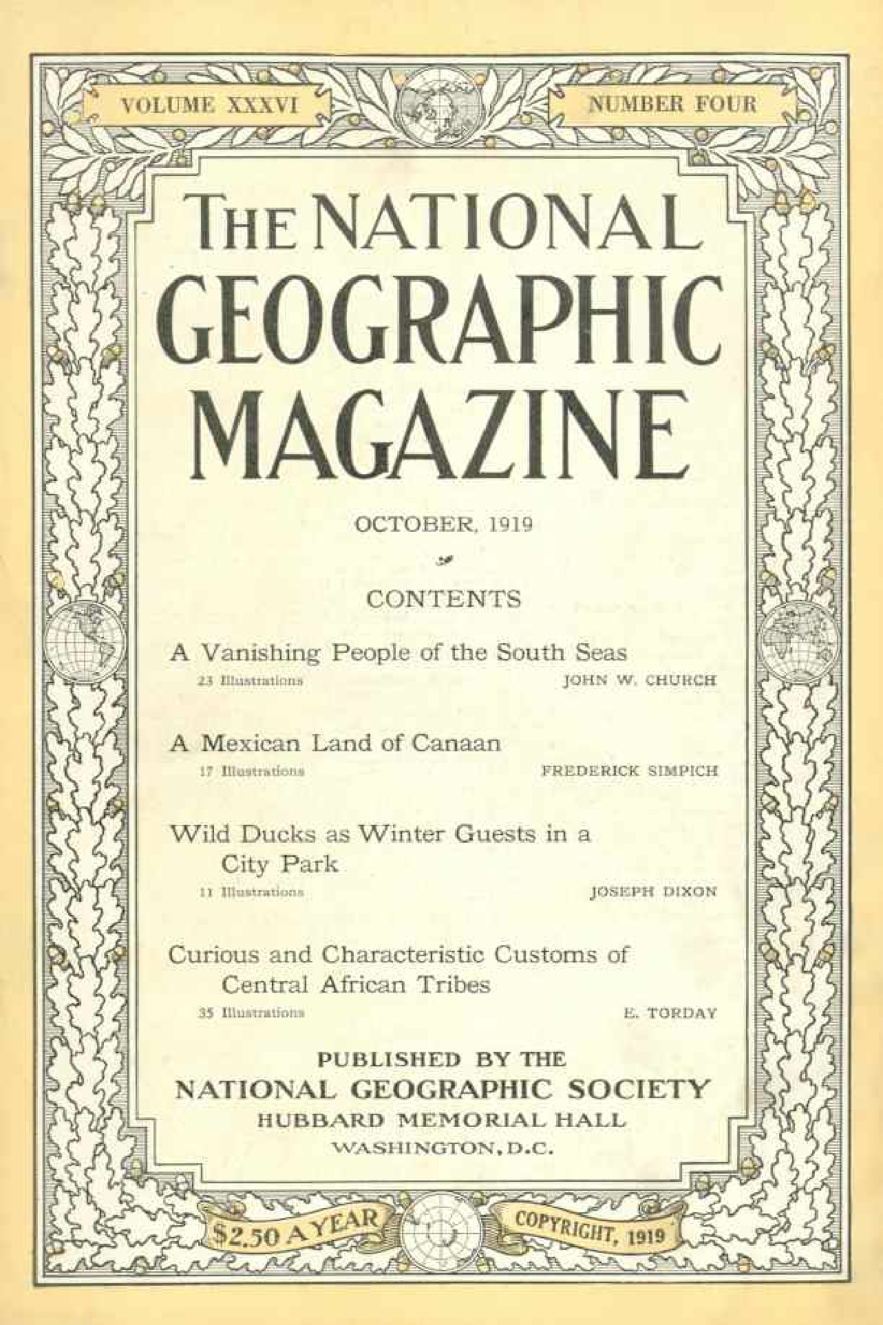 [해외잡지] National Geographic 1919-10 036-4 Oct