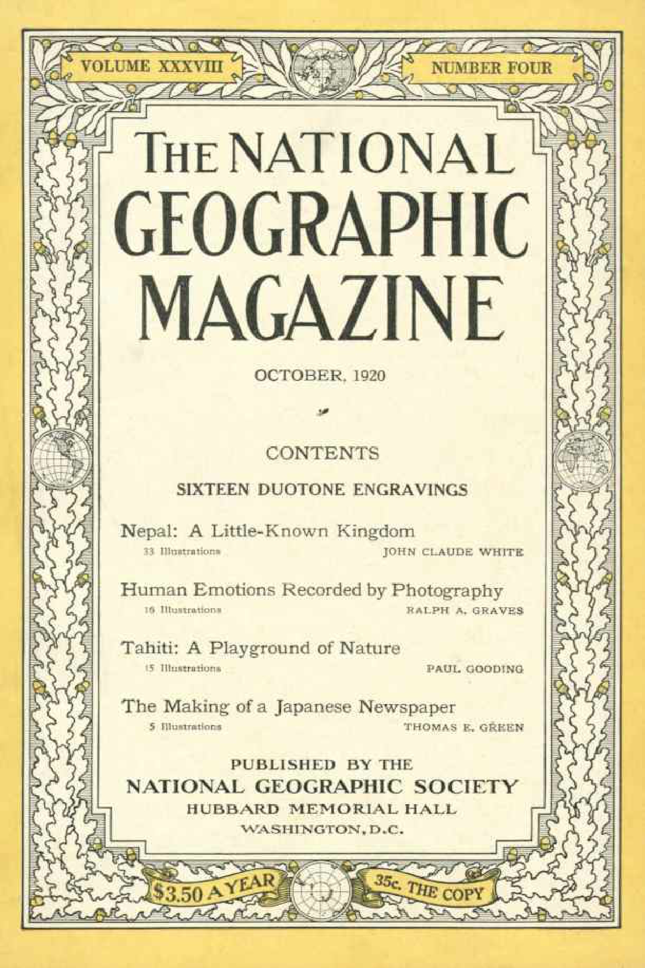 [해외잡지] National Geographic 1920-10 038-4 Oct
