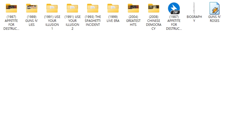건즈 앤 로지스(GUNS & ROSES)  모든 앨범