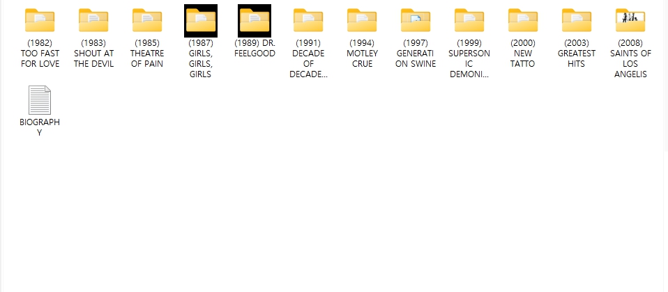 머틀리 크루(MOTLEY CRUE) 모든 앨범