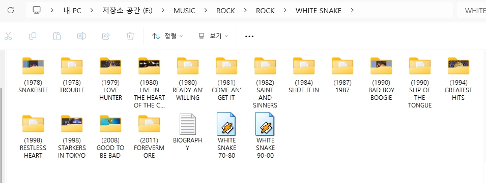 화이트 스네이크(WHITE SNAKE) 모든 앨범
