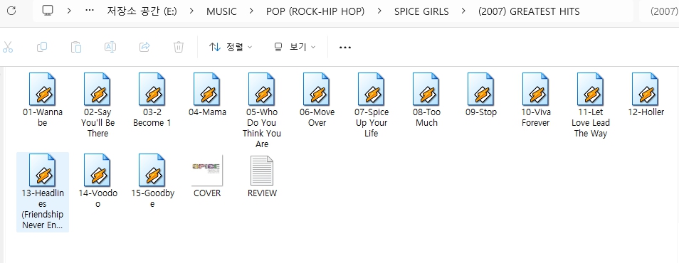스파이스 걸스(SPICE GIRLS) GREATEST 앨범