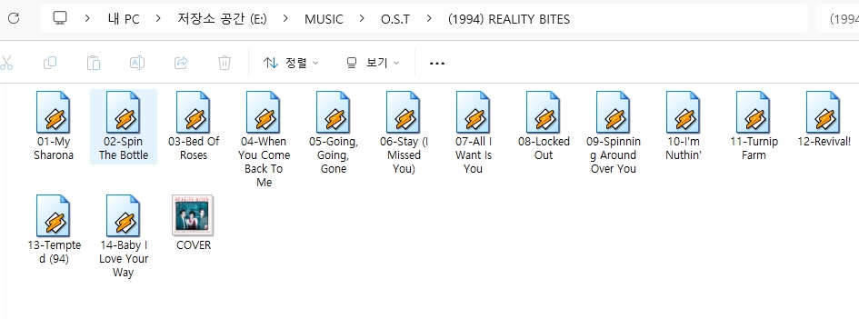 리얼리티 바이츠(REALITY BITES) O.S.T 앨범