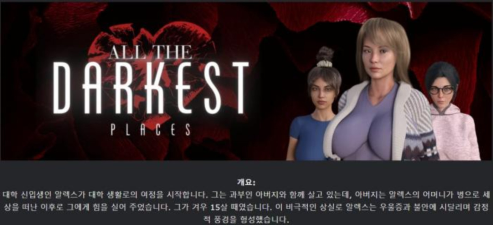 [한글.렌파이.남주.밀프.업뎃]All the Darkest Places v1.1.241002..