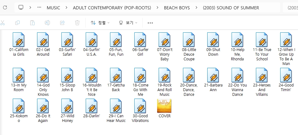 비치보이스(BEACH BOYS) 베스트 앨범 [SOUND OF SUMMER]