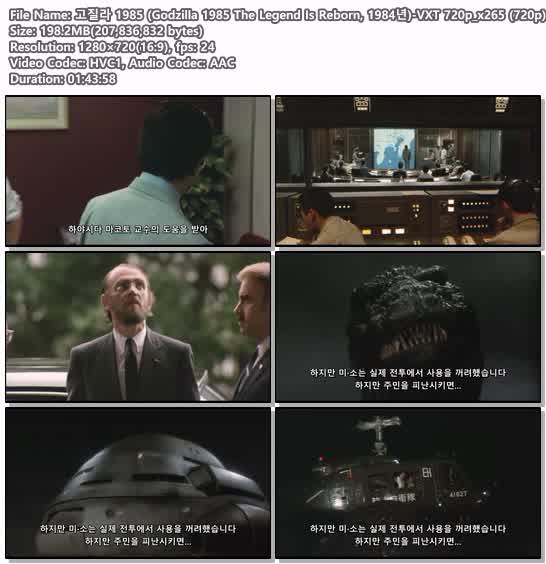 고질라 1985 (Godzilla 1985 The Legend Is Reborn, 1984년)-VXT 7..