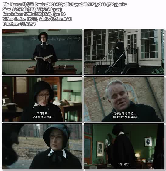 다우트 Doubt.2008.720p.BluRay.x265.YIFY_x265 (720p)