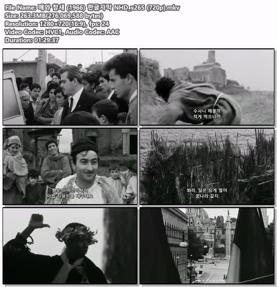 매와 참새 (1966) 한글자막 NHD_x265 (720p)