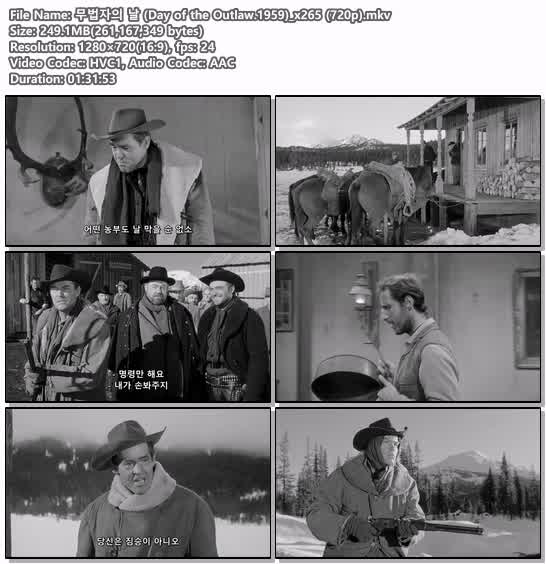 무법자의 날 (Day of the Outlaw.1959)_x265 (720p)