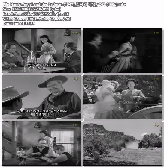 Angel and the Badman (1947)_천사와 악당_x265 (480p)