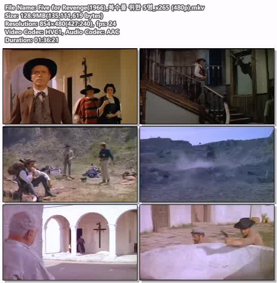 Five for Revenge(1966)_복수를 위한 5명_x265 (480p)