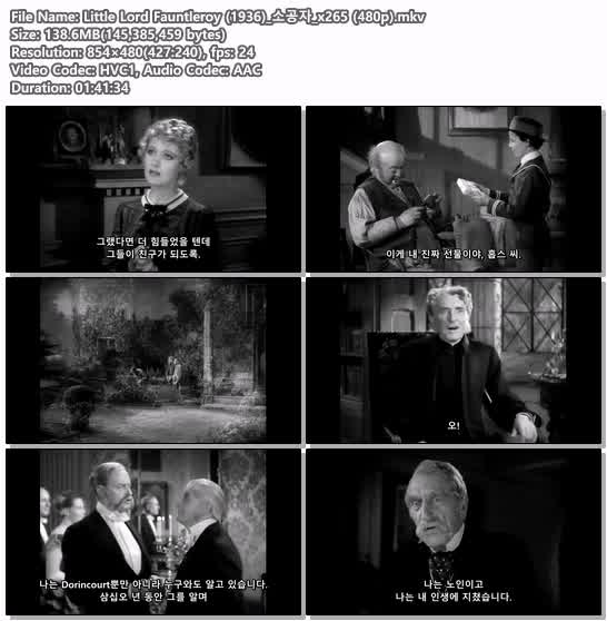 Little Lord Fauntleroy (1936)_소공자_x265 (480p)