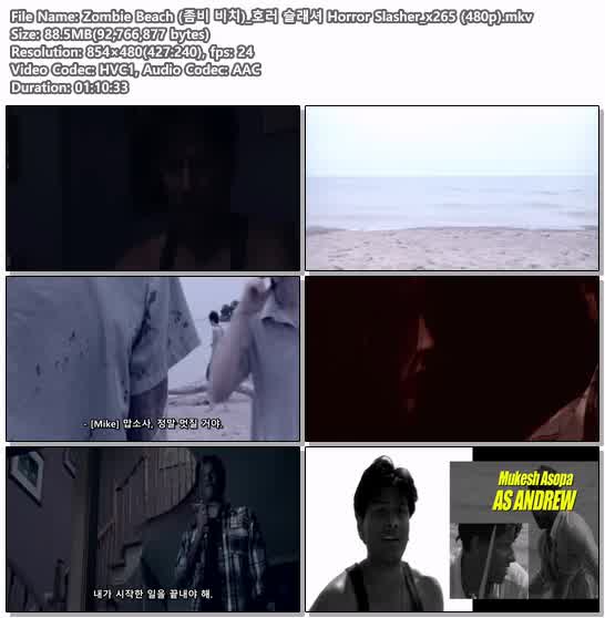 Zombie Beach (좀비 비치)_호러 슬래셔 Horror Slasher_x265 (480p)