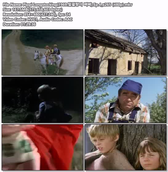 Pippi Longstocking(1969.말괄량이 삐삐).Ep.4_x265 (480p)